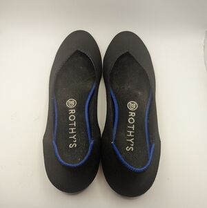 ROTHY’S The Flat Round Toe Ballet Flats Black Comfort Materials SZ 9